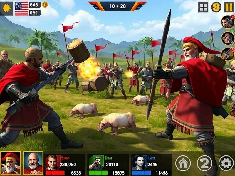 Karnataka Valiant Soldiers gameplay screenshot showing battle scene